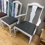 White-washed Dining Chair