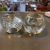 Art Deco Glass Candle Holders - Taper or Votive