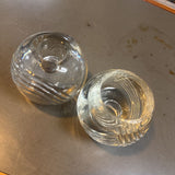 Art Deco Glass Candle Holders - Taper or Votive