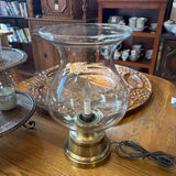 Brass & Glass Hurricane Lamp