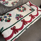 Quilt - Cream w Red/Green/Blue Design