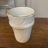Ice Cream Cone Ceramic Vase
