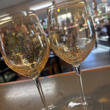 Crackle Wine Glass