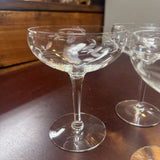 Princess House Heritage Etched Coupe Glass