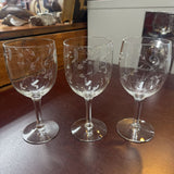 Princess House Heritage Etched Lg Wine