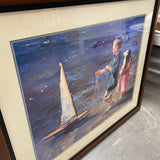 Children & Boat Framed Print