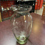 Etched Glass Vase