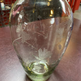 Etched Glass Vase