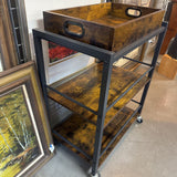 Kitchen or Bar Cart w Removable Tray