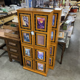 8 Picture Frame Cabinet w/8 Shelves