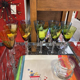 colored wine/water glass