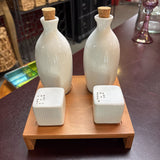 5 Piece Ceramic Condiment Tray set