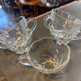 Set of 5 Glass Teacups