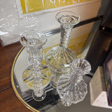 Assorted Crystal Candlestick Holders