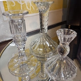Assorted Crystal Candlestick Holders