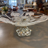 Pedestal Glass Etched Candy Dish