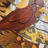 Cardinal Intarsia Wood Art