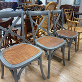 Wood Painted Dining Chair w Upholstered Seat