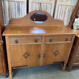 Antique Oak Sideboard w/Mirror