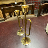Set of 2 Trumpet Candlesticks