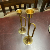 Set of 2 Trumpet Candlesticks