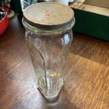Heisey Atlas Glass Jar w/ Lid