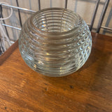 Ribbed Glass Candle Holder
