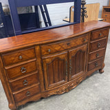 Wood Side Board w/8 Drawers & 2 Doors