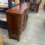 Wood Side Board w/8 Drawers & 2 Doors