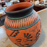 Native American Hand-etched Vase by Robson Design