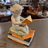 Vintage Porcelain Child Reading