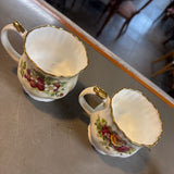 Floral China Mug w Gold Trim