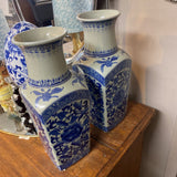 Asian Square Base Vase