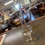 Etched Glass Bud Vase