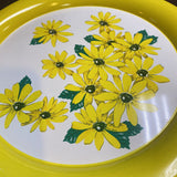 Vintage Tin Litho 1950's Floral Tray