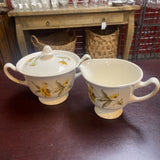 Vintage 2pc set Prime Rose Sugar and Creamer