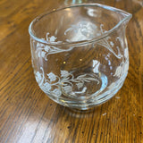 Small Etched Glass Pitcher