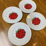 Set of 4 Ladybug Plates