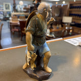 Shiwan Mudman Figurine - Man Carrying Fish
