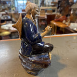 Shiwan Mudman Figurine - Sitting Man w Fish