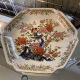 Vtg Asian Hexagon Porcelain Plate