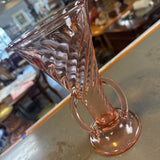 Depression Glass Twisted Optic Swirl Vase