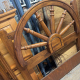 Vintage Ship's Wheel Wood Headboard