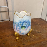 Vintage 3 Footed Cracked Egg Vase