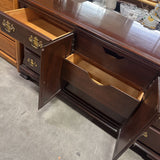Harden Solid Cherry 9 Drawer Dresser w Shelves