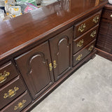 Harden Solid Cherry 9 Drawer Dresser w Shelves