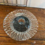 Blenko Mushroom Ice Glass Candle Holder