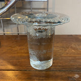 Blenko Mushroom Ice Glass Candle Holder