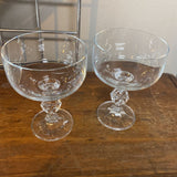 Champagne Glass w/Crystal Ball Stem