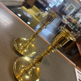 Set of Brass Candlestick Holders